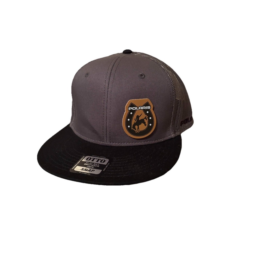 Otto Polaris Trucker Hat Mesh Flat Bill Snapback Racing Moto Rodeo Cowboy Gorp‎